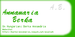 annamaria berka business card